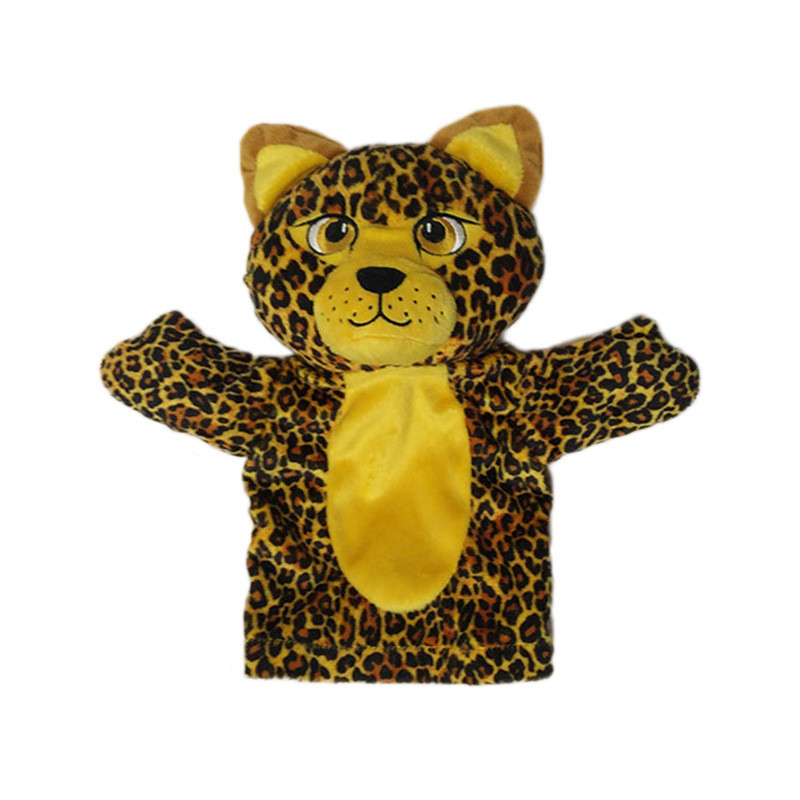 Novelty Tiger Leopard Plush Animal Puppet Plush Toys Soft Hand Puppets