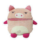 Pink Pig Hand Pillow Zipper Mouth Corduroy Plush Toy ISO9001