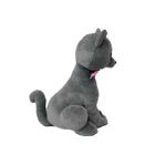30CM Simulation Grey Cat Stuffed Animal Plush Toys Smooth Feel