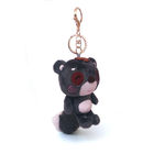 10cm Mini Black Plush Teddy Bear Keychain Bag Pendant OEM