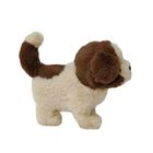 20CM Soft Plush Little Flower Dog Plush Toy A Walking Barking And Nodding Electric Dog