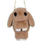 Light Brown Slung Plush Rabbit Backpack Rex Rabbit Bunny Plush Bag