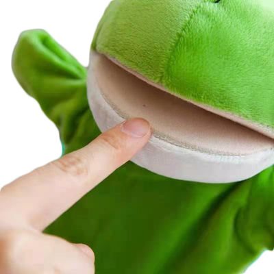 20cm Frog Mouth Hand Stuffed Animal Puppets Doll Glove Plush Toy