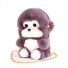 25cm Cute Plush Monkey Backpack Girl Gift Custom Plush Bag With Metal Chain