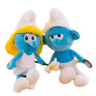 40cm Cartoon Smurf Stuffed Animal Anime Plush Toys Blue Father Blue Sister