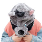 Gray Wolf Cartoon Animal Plush Hat Kindergarten Performance Headdress Props