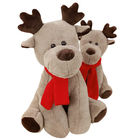 PP Cotton Filled 25cm Red Scarf Christmas Reindeer Plush Toy