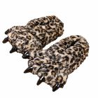 Home Lifelike Leopard Printed Plush Warm Fur Shoes