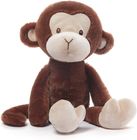 Sitting Long Tail Brown Monkey Plush Toy With Big Ears