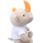 25cm Lifelike Polypropylene Cotton Filling Rhino Plush Toy For Baby