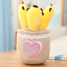Short Plush Simulation Potted Flower Stuffed Toys ISO9001 For Home Decor
