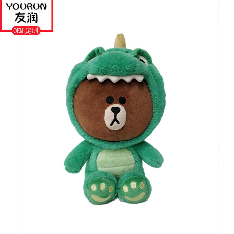 Alligator Hat Teddy Bear Plush Toys Girl Stuffed Animal Toys Environmentally