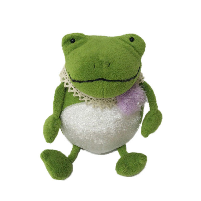 Green Frog Prince Animal Plush Toys Baby Plush Toys For Home Decoration