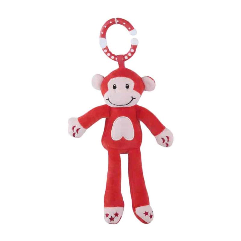 Red Monkey Plush Toy Newborn Crib Pendant Crib Safe Stuffed Animals