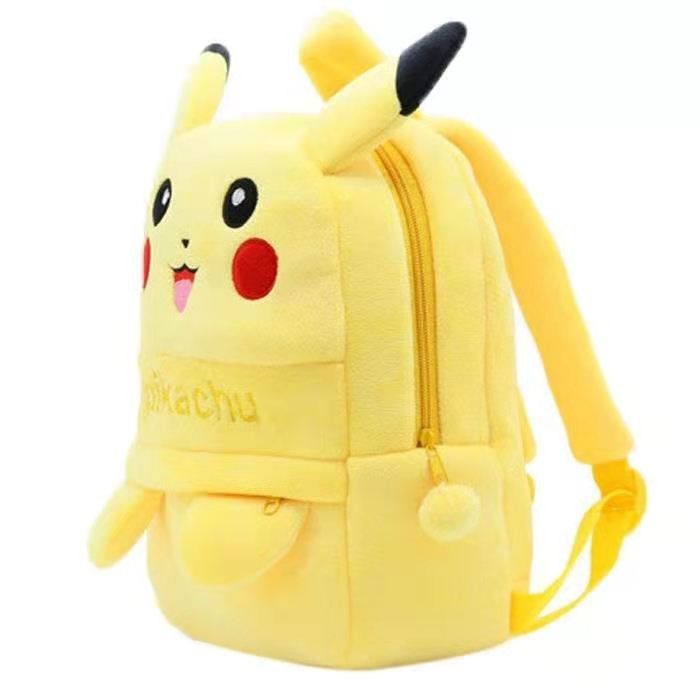 25cm*30cm Kindergarten Pokemon Plush School Backpack 3-6 Years Custom Plush Bag