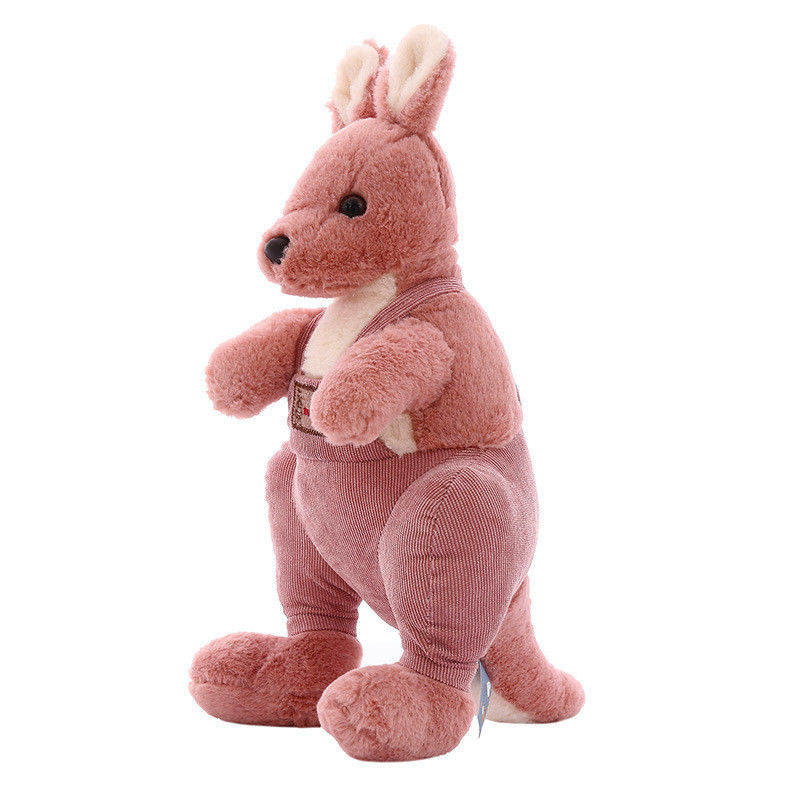 Rabbit Hair Kangaroo Stuffed Plush Toys Girl Birthday Gift Baby Sleeping Pillow