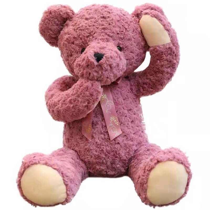 Rose Red Girl Sleep Cuddle Shy Teddy Bear Plush Toys Small Cute Rag Doll 85cm