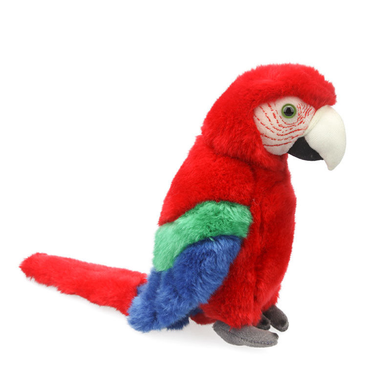 Polyester Fiber Stuffing Bright Red Macaw Stuffed Animal Gift For Kids plush toys