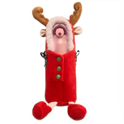 Christmas Deer Thermos Plush Cup Cover Cute Slung Water Cup Plush Cover
