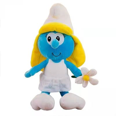 40cm Cartoon Smurf Stuffed Animal Anime Plush Toys Blue Father Blue Sister