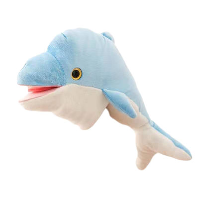 Dolphin Hand Puppet Plush Toys Open Mouth Glove Puppet For Parent Child