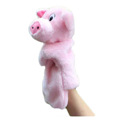 25cm*15cm Pink Pig Puppet Plush Toys Story Props For Family Parent Child